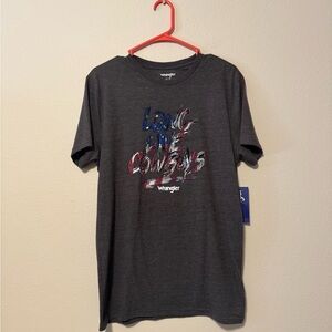 NWT Wrangler Men's Dark Gray Graphic Tee